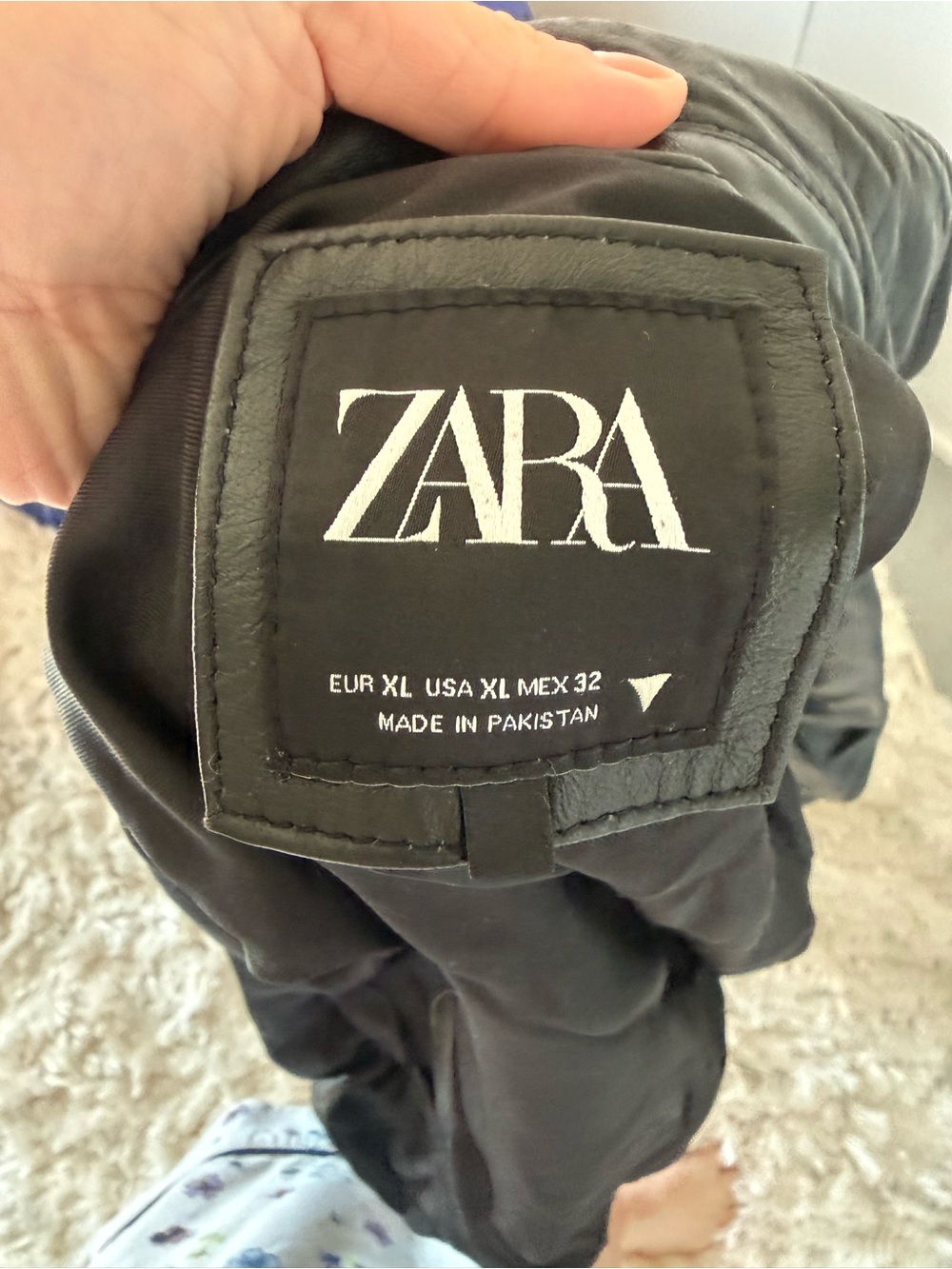 Zara Black Moto Faux Leather Biker Jacket - Picture 11 of 11